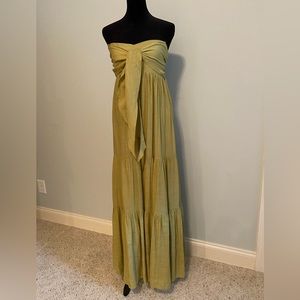 Strapless tiered maxi dress